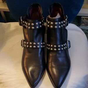 Marc By Marc Jacobs Black Studded Ankle Boots